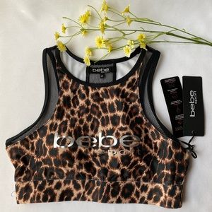 Bebe sports bra XS Leopard-print